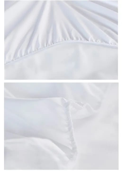 Waterproof Elastic Fitted Bedsheet - Double Bed, 72x78 Inches - Soft & Spill Resistant