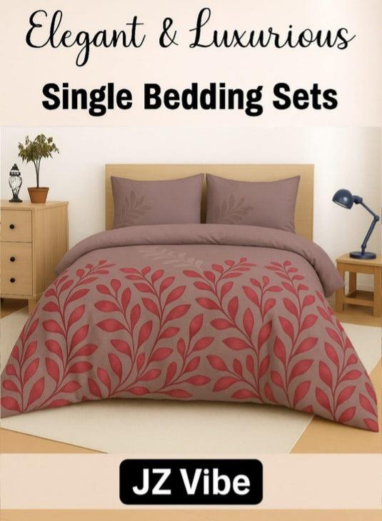 Single bedding set, single bed sheet with pillow, bedding for hostel, kids bed sheet, soft single bed sheet, durable single bedding, jahez single bedsheet, printed single bed set, student bedding, pillow cover for single bed.