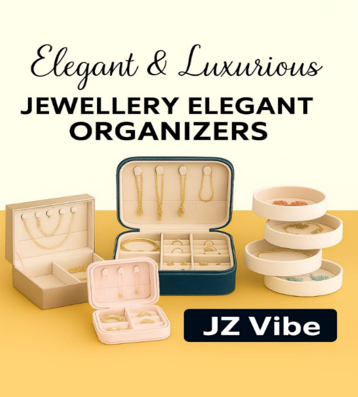 Jewellery organizer, elegant jewellery box, ring and earring storage, compact jewellery case, velvet jewellery box, accessory organizer, travel jewellery pouch, gift jewellery box, bangle organizer, stylish jewellery storage.