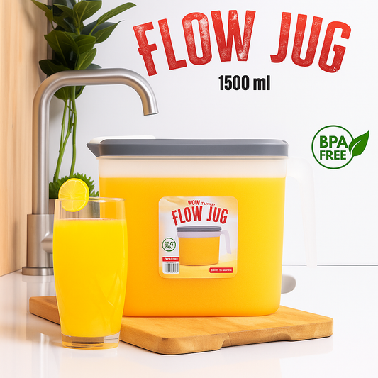 1500 ml flow jug with easy-pour spout and ergonomic handle for daily use

Elegant BPA-free water pitcher with leak-proof lid and modern design

Durable plastic jug ideal for serving water, juice, or iced tea at home