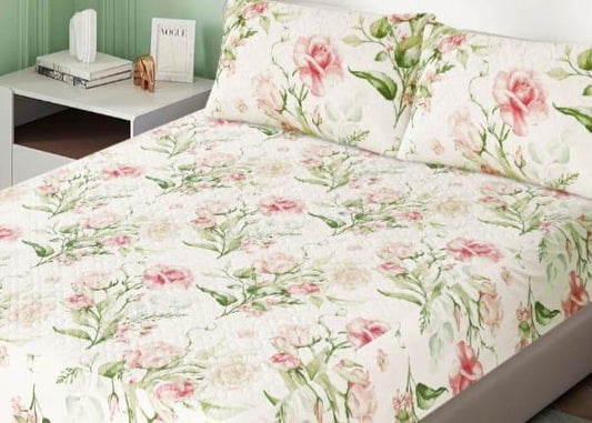Cotton Bedsheet, Printed Bedsheet, Double Bed, 3 Pcs Bedding Set, Soft Cotton Bedding, Comfortable Bedsheets, Bedroom Essentials Pakistan, Washable Bedsheets, Stylish Bedsheets.