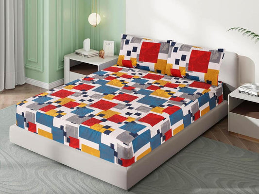 cotton bedsheet, printed bedsheet, double bed sheet, king size bedsheet, queen size bedsheet, single bed bedsheet, 3 piece bedsheet set, multicolor bedsheet, white bedsheet, grey bedsheet, blue bedsheet, pink bedsheet, floral bedsheet, geometric bedsheet, soft bedsheet, breathable bedsheet, washable bedsheet, cotton bedding, bed linen, home textile, bedroom essentials, bedding set, pillow covers, bedsheet with pillow covers, bedsheet combo, luxury bedsheet, affordable bedsheet, daily use bedsheets, soft cot