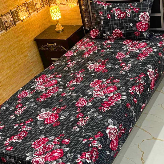 Black Bedsheet, Single Bed, Crystal Cotton, Printed Design, 4 Piece Bedsheet, Hostel Bedsheets, Daily Use Bedding, Affordable Bedsheet, Stylish Bedsheets, Soft Cotton Feel, Boys Room Bedding, Dark Color Bedsheet, Long Lasting Fabric, Washable Bedsheet, Modern Bedsheet Combo, Gift Bedsheet, Pakistani Bedsheet, Best Bedsheet 2025, Black Room Decor, Elegant Bedding Set