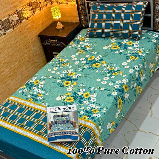 White Bedsheet, Cotton Bedsheet, Single Bed, 4 Piece Bedding Set, Printed Bedsheet, Simple Design Bedsheet, Hostel Bedsheets, Guest Room Bedding, Washable Bedsheet, Minimal Bedding, Affordable Bedsheet, Comfortable Bedsheets, Fresh Look Bedsheet