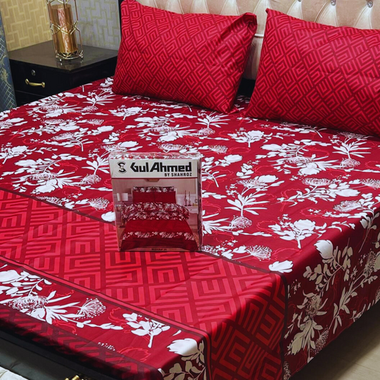 Luxury Cotton King Size Bedsheet Set – Red Floral Design
red bedsheet, king size bedsheet, cotton bedsheet, printed bedsheet, JZ Vibe bedsheets, breathable cotton bedding, luxury bedsheet set, stylish bedsheets, double bed bedsheet, 3 pcs bedding set, soft cotton bedsheet, floral bedsheet, modern bedroom decor, premium quality bedsheet, summer bedsheet collection
