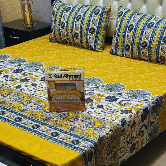 Luxury Cotton King Size Bedsheet Set – yellow Floral Design
Yellow bedsheet, king size bedsheet, cotton bedsheet, printed bedsheet, JZ Vibe bedsheets, breathable cotton bedding, luxury bedsheet set, stylish bedsheets, double bed bedsheet, 3 pcs bedding set, soft cotton bedsheet, floral bedsheet, modern bedroom decor, premium quality bedsheet, summer bedsheet collection